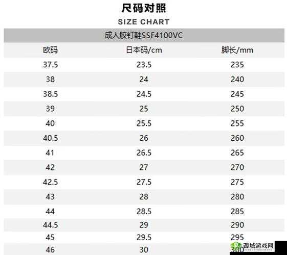 欧洲尺码日本尺码专线图片:尺码奥秘解析